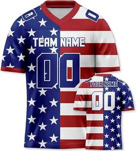 Maillot de football américain personnalisable à manches courtes pour homme 2026 – Sublimé, UPF 50, séchage rapide, respirant – Kit sport d'été - Product Image 4