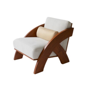 Sofá individual de madera maciza de teca, sofá de jardín de madera moderno, diseño de un asiento para muebles de exterior y Villa, precio al por mayor - Product Image 4