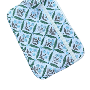 Housse d'ordinateur portable élégante et luxueuse en coton, 13 et 15 pouces, matelassée, multi-poches, fermeture éclair, imprimée à la main, respectueuse de la peau et écologique - Product Image 1