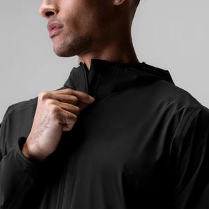 Chaqueta cortavientos unisex ligera de nailon con capucha y cremallera, estampada, informal, para exteriores, para hombre. - Product Image 3