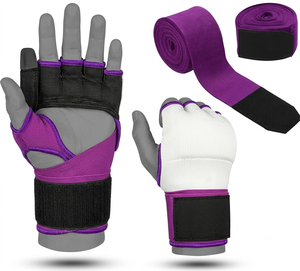Vendas de Boxeo OEM 2026 Blancas y Moradas con Cierre de Gancho y Bucle, Equipo Deportivo Protector Ajustable para Adultos Unisex - Product Image 2