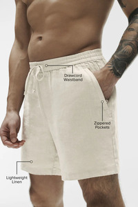Shorts de basket-ball pour hommes 100% coton, maille respirante, séchage rapide, légers, écologiques, entraînement athlétique, gym, performance - Product Image 2