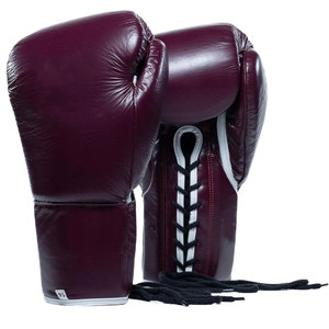 Guantes de Boxeo de Cuero Negro con Cierre de Cordones en la Muñeca para Adultos, 16oz, Equipo de Entrenamiento - Product Image 4