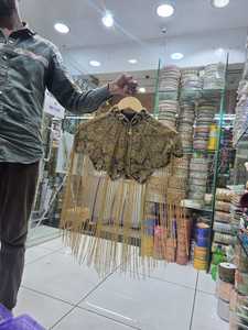 2026 <b>Silver</b> Embellished Beaded Fringe Lace Cape Organza Fabric Handmade Luxury Elegant Sexy Animal Cape Gujarat Best Prices - Product Image 3