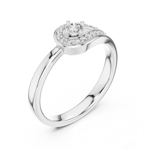 Bague en or jaune 14 carats avec diamant rond cultivé en laboratoire pour femmes |   Vêtements de tous les jours |   Nouveau diamant cultivé - Product Image 4