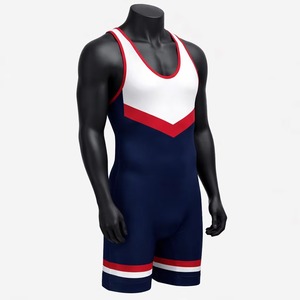 Custom Mens Wrestling <b>Singlet</b> One Piece Compression Bodysuit Breathable Powerlifting <b>Weightlifting</b> Activewear Athletic Uniform - Product Image 2