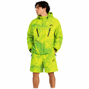 Nouveaux ensembles de sweats à capuche et coupe-vent pour hommes avec imprimé marbré néon personnalisé, et shorts, vêtements de sport légers pour l'extérieur, fourniture OEM en gros - Product Image 6