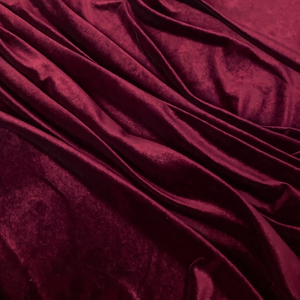 Brushed Sueded Plain Style Dark <b>Red</b> Velvet Fabric 100% Polyester Woven Medium Weight 130 GSM Apparel Interlining Curtain Garment - Product Image 2