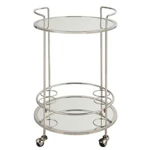 Chariot de service en métal fait main de luxe, nouveau chariot de bar roulant moderne pour hôtel, restaurant, maison, fête et événements, restauration haut de gamme - Product Image 4