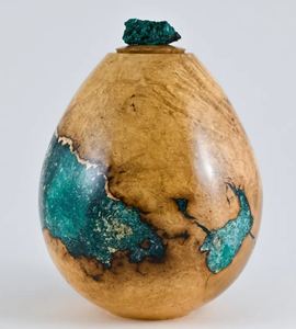 Cremation Urn for Human Ashes, Decorative Brass Urn for Adults, Large <b>Memorial</b> Urn, Golden Tree Engraving Urn with Velvet Bag - Product Image 3