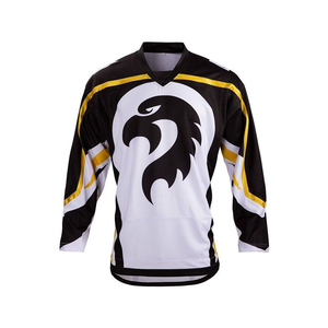 Jersey de Hockey sobre Hielo de Alta Calidad, Corte Ajustado, Logotipo Personalizado, Precio al por Mayor, Ropa Deportiva para Equipos, Servicio OEM, Personalizado, 100% Poliéster - Product Image 1