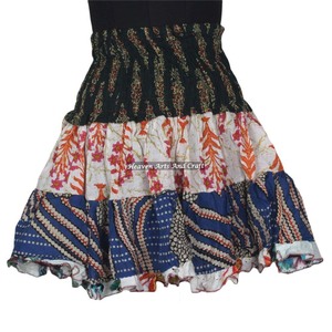 Gypsy Indian <b>Patchwork</b> Midi Rara Hippy Boho Festival <b>Skirt</b> Boho Stylish Patch Cotton Dropped Waist Sexy <b>Skirt</b> Summer Wear - Product Image 3