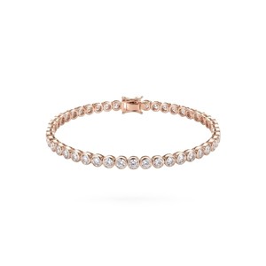 Wholesale DEF Color VS VVS Clarity 10K 14K 18K Solid Gold Round Cut Lab Diamond Tennis <b>Bracelet</b> Dainty Wedding Elegant <b>Bracelet</b> - Product Image 2