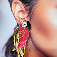 Boucles d'oreilles pendantes classiques multicolores faites à la main avec perles de rocaille en forme de fleur, unisexe, pour fête, taille personnalisée, accessoires 2025