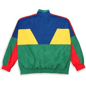 Unisex Color Blocked <b>Racer</b> <b>Jacket</b> Zip Fly Windproof Polyester Outdoor Wear Regular Fit Adult All Seasons Stand Collar - Product Image 2