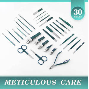 Ensemble de manucure et pédicure multifonction en acier inoxydable robuste avec sac portable - Product Image 4