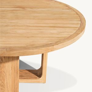 100% <b>Solid</b> <b>Wood</b> Dining <b>Table</b> with Round Shape Modern Design Customized Colors for Restaurants & Hotels - Product Image 3