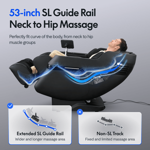 Poltrona Massaggiante Reclinabile Zero Gravity SL-Track con Shiatsu, Scansione Completa del Corpo, Airbag e Rulli per Piedi per Yoga Profondo - Product Image 4