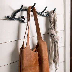 Rustic Tree Branch Design Iron <b>Wall</b> <b>Coat</b> <b>Rack</b> Heavy Duty Metal Hanging Organizer For Handbags <b>Coats</b> Towels Scarves Entryway <b>Wall</b> - Product Image 1