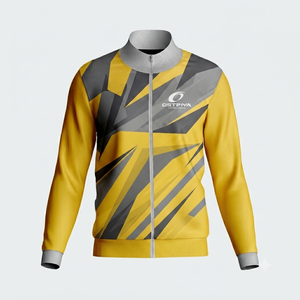 Chaqueta de Lona Estilo Diseñador de Moda para Hombre, Corte Regular, Estilo Urbano, Cuello Alto con Cremallera, Resistente al Viento, Transpirable, Color Sólido en la Parte Delantera - Product Image 3