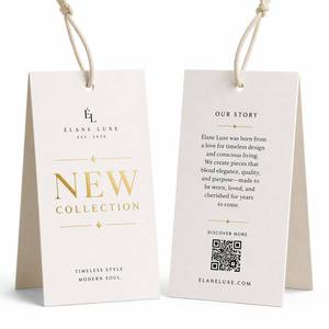 Étiquettes suspendues vierges en papier kraft OEM 2026, 4x7cm avec coins arrondis, pour étiquettes de vêtements et emballages cadeaux de boulangerie - Product Image 6