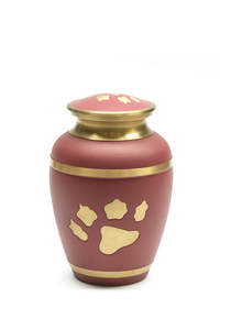 Pet Cremation <b>Urn</b> Teardrop Shape Ceramic Airtight with Paw Print Design for Dogs Classical Style - Product Image 5