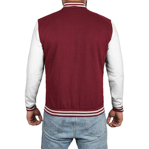 Professional Manufacture <b>Men</b> Winter <b>Letter</b> Varsity <b>Jackets</b> Customized Design PolyesterCotton Blend Front Logo - Product Image 4