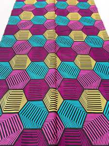 Tela africana de alta calidad con estampado de cera y algodón Ankara con patrones culturales vibrantes, 120 g/m², para ropa y manualidades, Kenia - Product Image 3