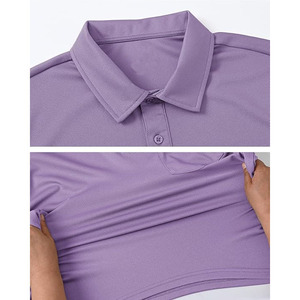 Chemises polo de golf personnalisées pour hommes, manches courtes, t-shirts de sport actifs, légers, séchage rapide, avec poche - Product Image 4