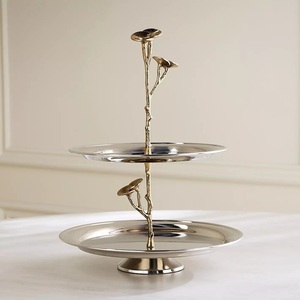 Round Designer <b>Edge</b> Silver Finished Cake Stand For Serving Cakes Desserts Fruits And Elegant Table Decor For Home Parties Events - Product Image 6