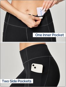 Pantalones de Yoga Casuales Personalizados para Mujer, con Bolsillos, Cintura Alta, Leggings Deportivos para Gimnasio, Correr, Entrenamiento, Transpirables, Antibacterianos - Product Image 3