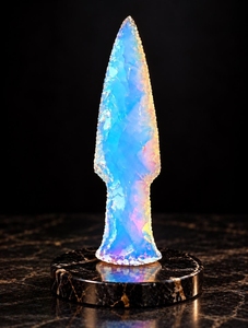 Pierre précieuse Opalite, lame fantaisie cannelée et écaillée, sculptée à la main, pour Wicca, élimination de la négativité, mascotte au toucher réel, 4-5 - Product Image 6