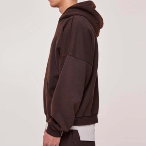 Sudadera con Capucha de Felpa Francesa Vintage de Poliéster/Algodón, Corte Regular, Diseño con Cremallera Frontal, Informal, para Hombre, Invierno - Product Image 1