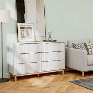 Table de toilette blanche pour chambre à coucher avec armoire de rangement, idéale pour le salon - Product Image 1