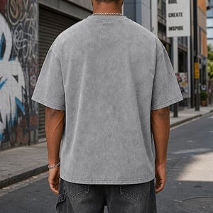 Hot Selling Streetwear 100% Men Acid Wash <b>T</b> <b>Shirt</b> High Quality Custom Oversized Plain Acid Wash <b>T</b> <b>Shirt</b> for Men - Product Image 2