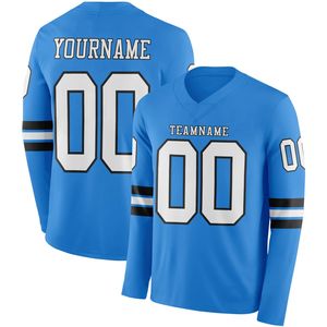 Camiseta de Fútbol de Manga Larga para Hombre con Estampado por Transferencia Térmica, Material Spandex/Poliéster, Cuello en V, Nombre del Equipo, Logotipo y Posiciones Personalizables - Product Image 5