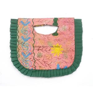 Indian Fashion Bohemian Style Designer Women kantha Clutch Messenger Shoulder Bag Handmade Lightweight Large Travel Daily - Product Image 6