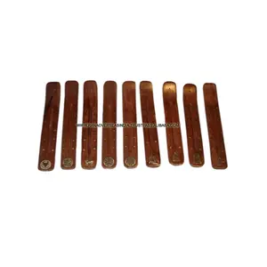 Quemador de incienso de madera hecho a mano de la mejor calidad con diseño surtido de incrustaciones para meditación, Yoga y aromaterapia - Product Image 1
