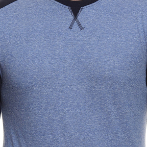 T-shirt à manches longues pour homme, grande taille, 100 % coton, séchage rapide, respirant, pull-over uni - Product Image 6