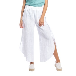 2024 New fashionable <b>Womens</b> Clothing New Design High Quality 100% Cotton Elastic High Waist Solid Color <b>Trousers</b> <b>Women</b> - Product Image 1
