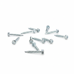 Tornillos Autoperforantes con Cabeza Hexagonal, Clase 4.8 y 6.8, Galvanizados, Recubiertos de Zinc, Rosca Gruesa, Accionamiento Hexagonal Externo, Acero al Carbono, en Pulgadas - Product Image 4