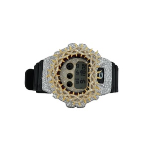 Montres de luxe classiques demi-trône serties de diamants, bracelet en caoutchouc, boîtier rond artistique intemporel pour les soirées - Product Image 2