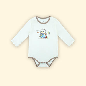 Kimono pour bébé avec motif de dessin animé mignon, 100% coton biologique, manches longues, attaches latérales, 4 saisons, tissu tricoté respirant, unisexe, ALB10 - Product Image 4