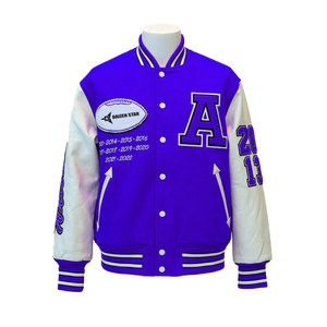 DAIZEN <b>STAR</b> Men Varsity <b>Jacket</b> Orange White Sleeve Embroidered Letter Patch Design Turn-down Collar Single Button Skulls Pattern - Product Image 3