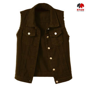 Chaleco Vaquero Personalizado Ryan Pro Gear para Hombre, Tela Cómoda y Transpirable con Logotipo Personalizado, Diseño ODM - Product Image 5