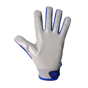 Gants de football américain personnalisés avec logo, haute qualité, avec poignées antidérapantes, doigts entièrement couverts, sangle de poignet réglable, pour hommes - Product Image 3