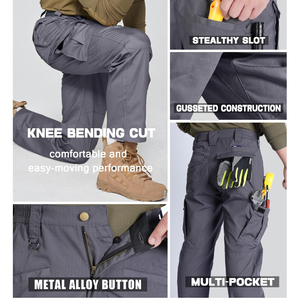 Pantalon de randonnée et de chasse élastique de haute qualité, décontracté, multi-poches, imperméable, facile à porter, pour hommes - Product Image 4