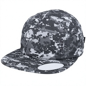 High Quality 6-Panel <b>Baseball</b> <b>Cap</b> Unisex Solid Black <b>Plain</b> Design Leopard/Dot Puff Printing Breathable Waterproof Tactical - Product Image 5