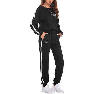 Survêtements personnalisés avec logo brodé OEM, pantalon de survêtement, sweat-shirt à capuche en coton, jogging pour femmes - Product Image 3