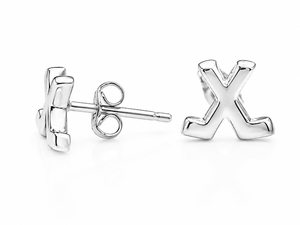 925 Sterling Silver Hockey <b>Stick</b> Stud Earrings 7x8mm 14K Gold Plated Minimalist Hockey Player Gift Unisex - Product Image 1